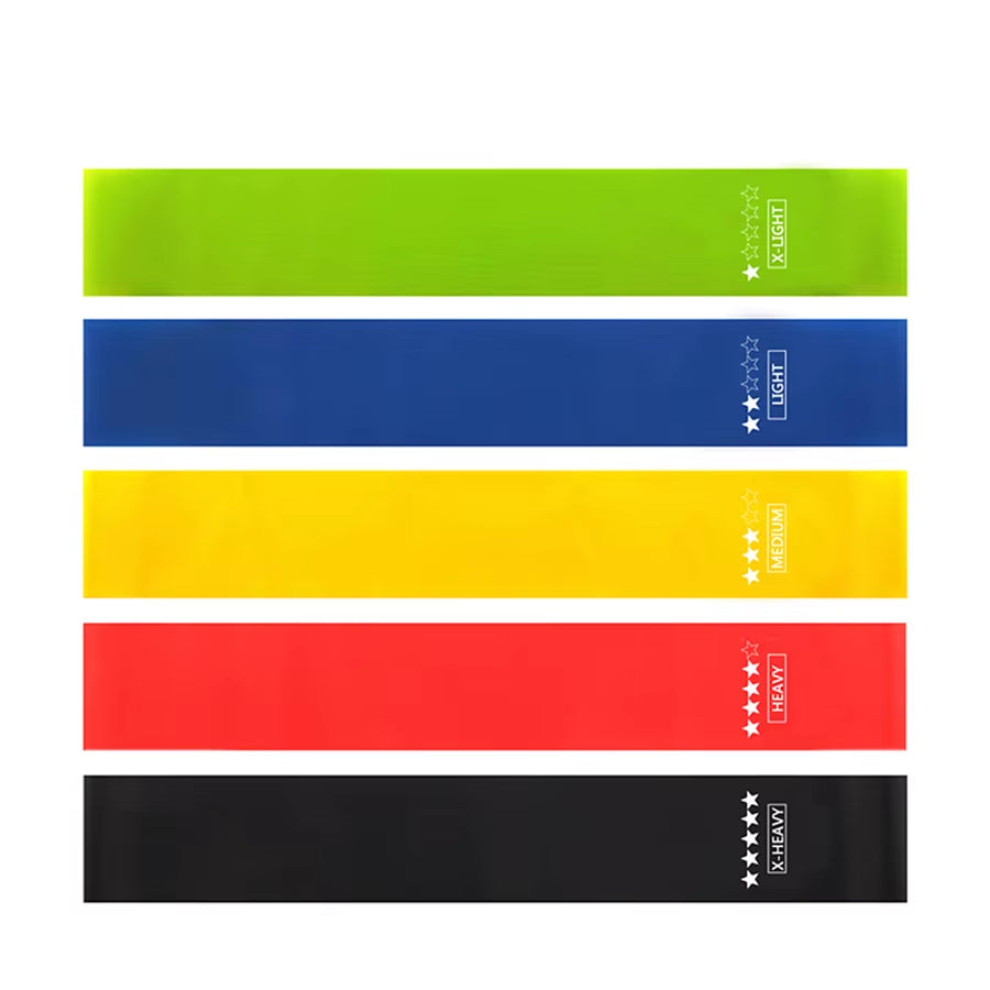 5 Different Levels Resistance Bands Yoga Sport Exercise Elastic Fitness Bands Workout Pilates Home Rubber Bands Gym Accessories